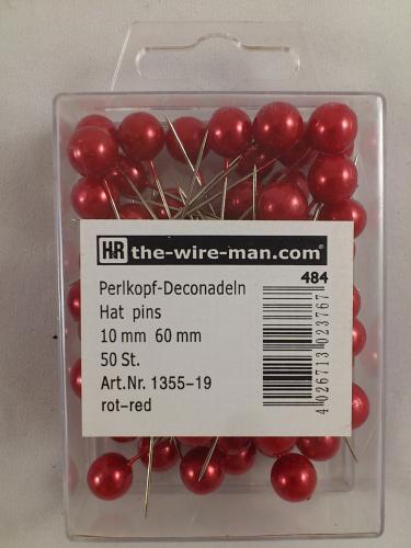 Farbigen Pins 10 mm 50 st. rot